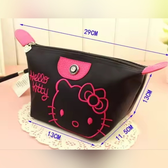 Hello Kitty Pink Cosmetic Bag with Pink Accents - Picture 2 of 5